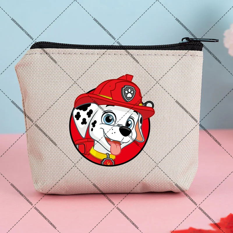 Paw Patrols Card Holder Pocket Printing Square Zipper Wallet Chase Skye Coin Pack Zoro Mini Purse Cute Key Card Bag Storage Bags view 4