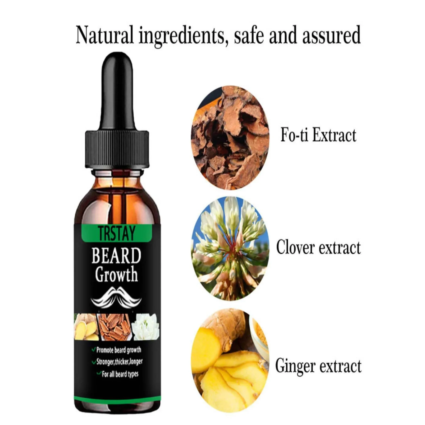 NEW Beard Hair Growth Essential Oil Anti Hair Loss Product Natural Mustache Regrowth Oil for Men Nourishing Beard Care Roller