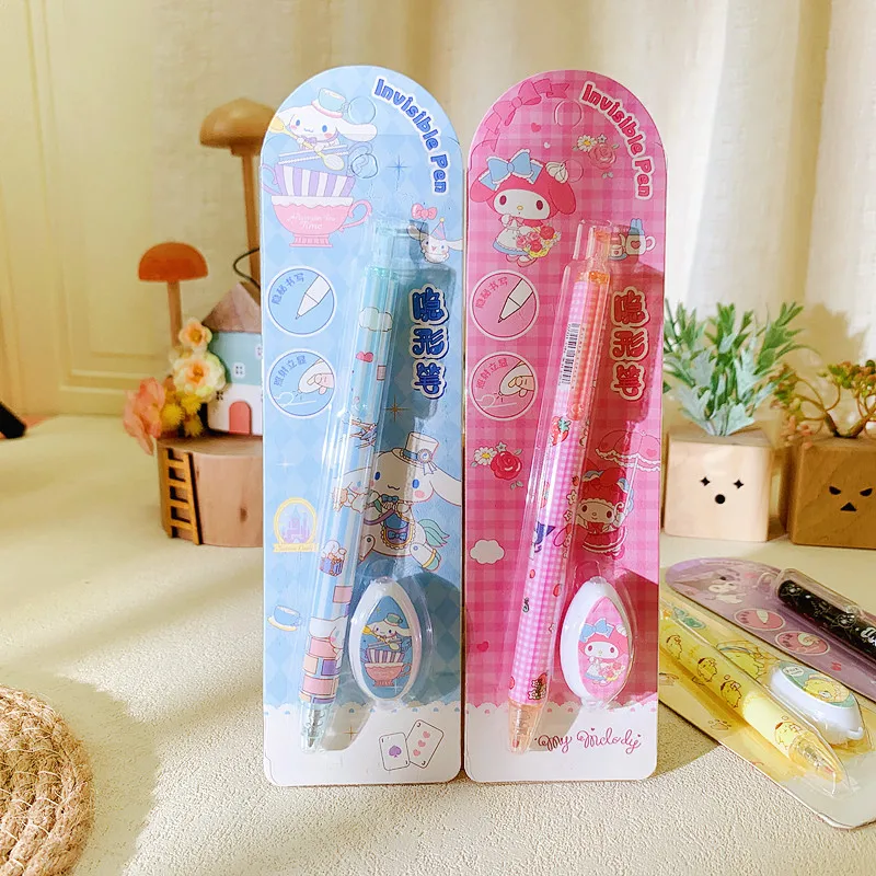 Sanrio 24pcs New Invisible Marker Highlighter Children'S Diary Secret Memorizing Pen Endorsement Artifact Magic Pen Stationery