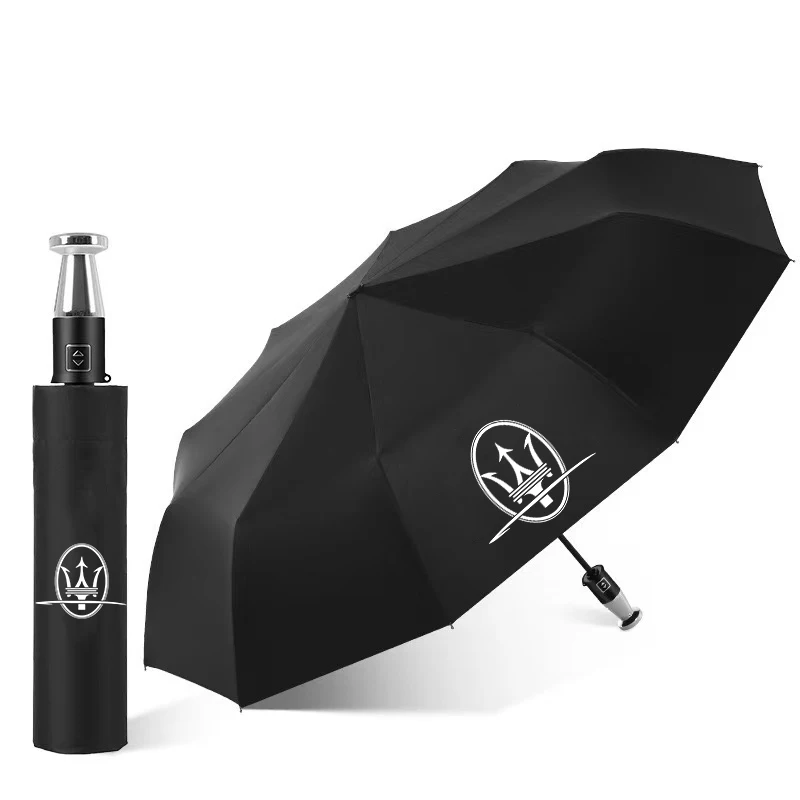 For Maserati Quattroporte GranTurismo Spyder Grecale Coupe Ghibli Levante MC20 Car Automatic Folding Windproof Sunshade Umbrella
