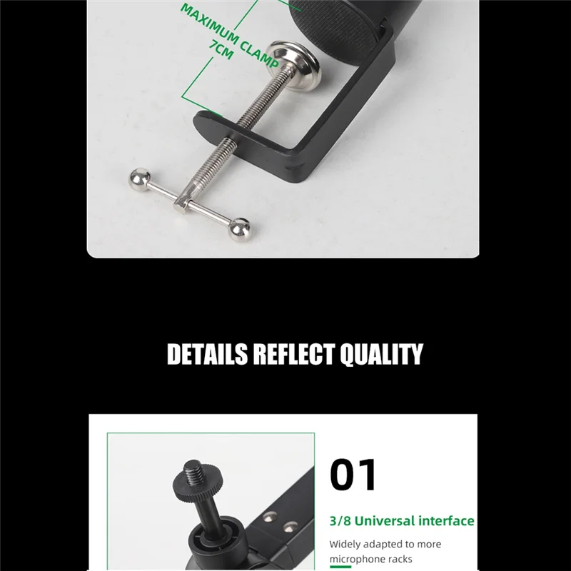 

Suspension Boom Scissor Arm Foldable Recording Microphone Holder Scissor Arm Stand