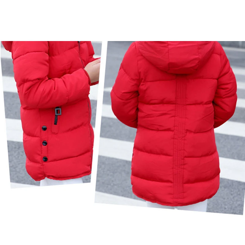 children winter jackets for girls fashion children clothing Kids Hooded Coat Thicken parkas down cotton-padded outerwear jacket