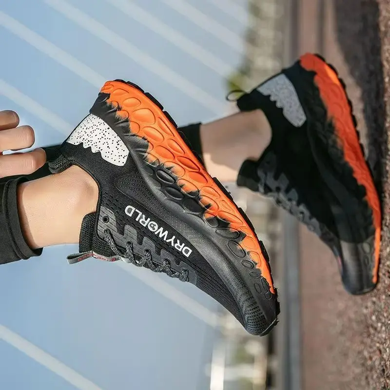 Luxury Brand Trail Running Shoes Mesh Breathable Running Shoes Comfortable Outdoor Sports Shoes Wearable Walking Jogging Shoe