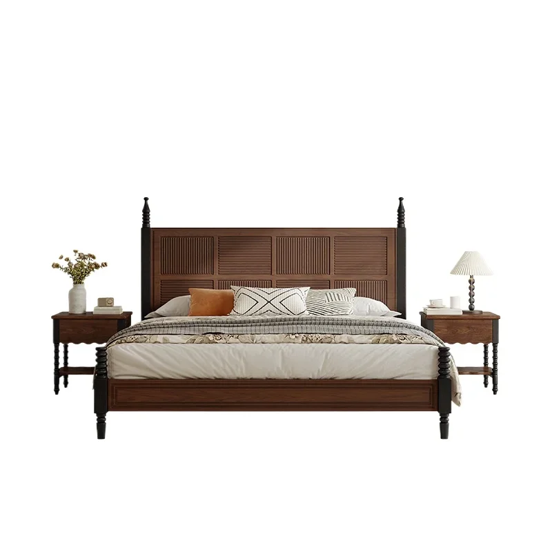 Design Wood Loft Double Bed Princess Adults Girls Space Saving Bed Frames Queen Letto Matrimoniale Furniture For Bedroom