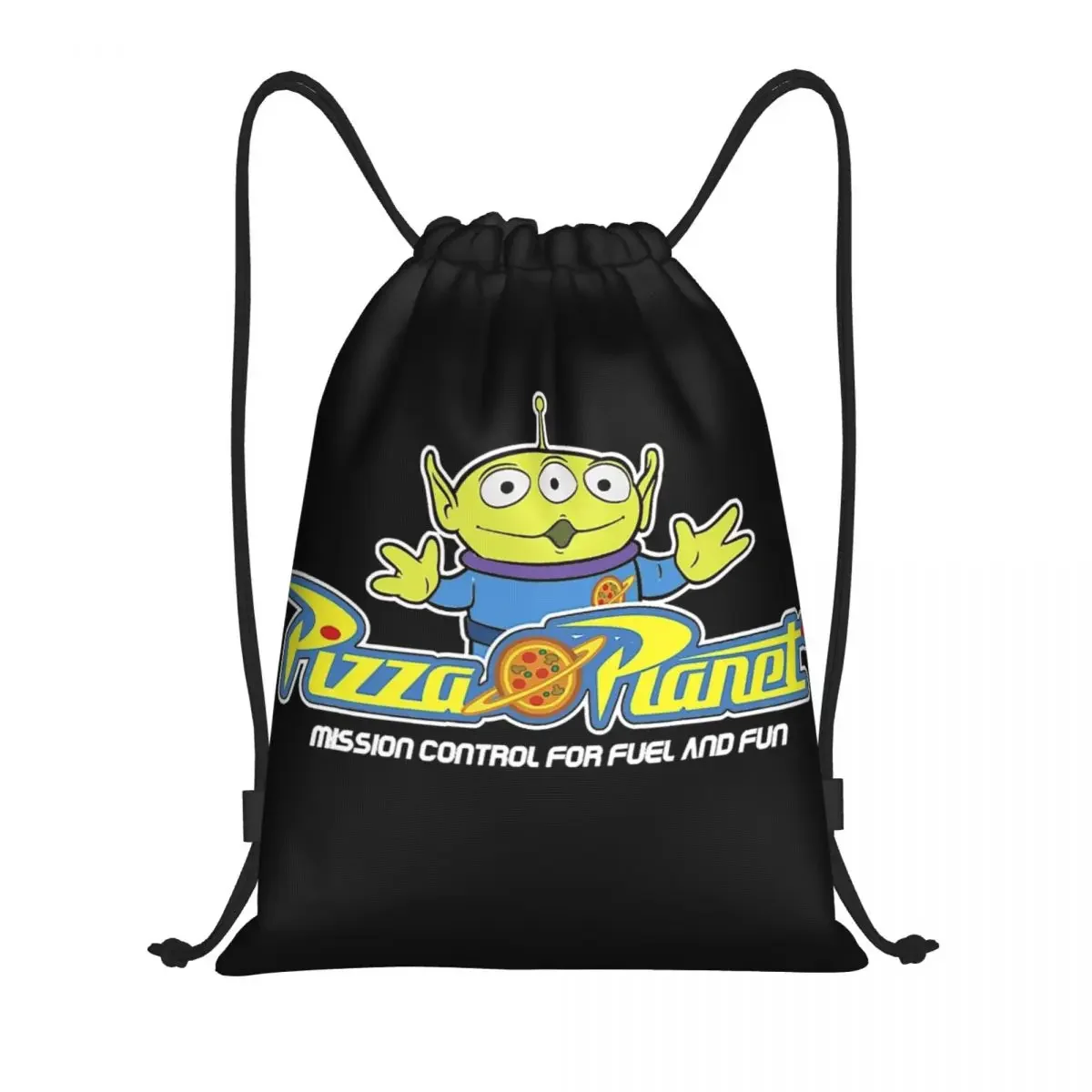 Pizza Planet Checkered Toy Story Drawstring Backpack Gym Sports Sackpack String Bag for Running