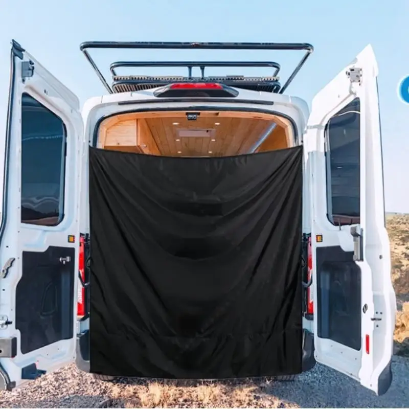 Van Rear Door Privacy Curtain Waterproof Light Blocking Windproof Car Camping Shower Divider Screen For RV Camper Outdoor Travel