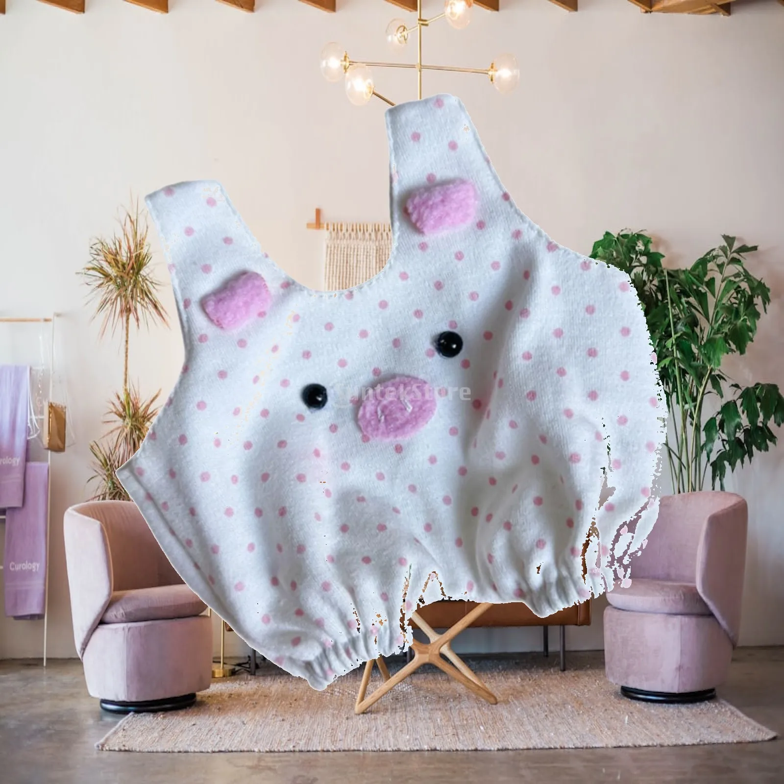 20cm Dolls Clothes Soft Pig Pattern Pants for Photo Props Cosplay DIY Crafts