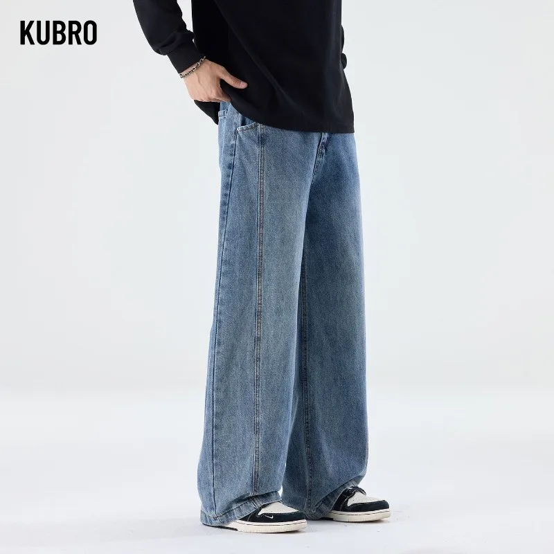 

Men's Winter Warm Jeans Fleece-Lined Thick Insulated Denim Pants Wide-Leg Straight Thermal Baggy Jeans Asian Cargo Pants