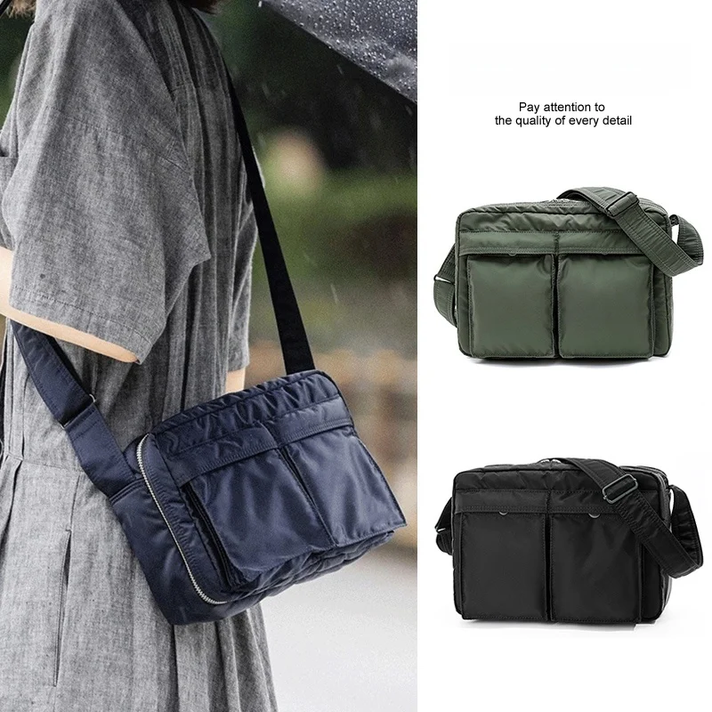 

Waterproof Nylon Crossbody Bag Men's Large Capaci Single oulder Sling Bag Faionable Commuter Mailman Bag Korean Sle