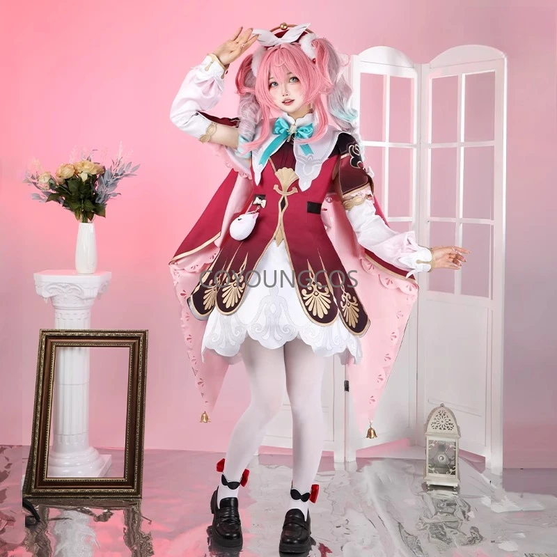 

Hyacine Cosplay Costume Honkai：Star Rail Women Girls Dress Hat Wig Props Headwear Carnival Halloween Comic Con Party Outfit