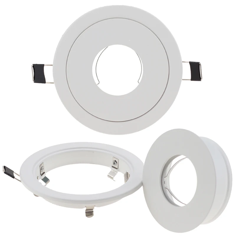 Universal Recesso LED Spot Light Frame, halogênio branco, suporte da lâmpada, Downlight Fitting, GU10