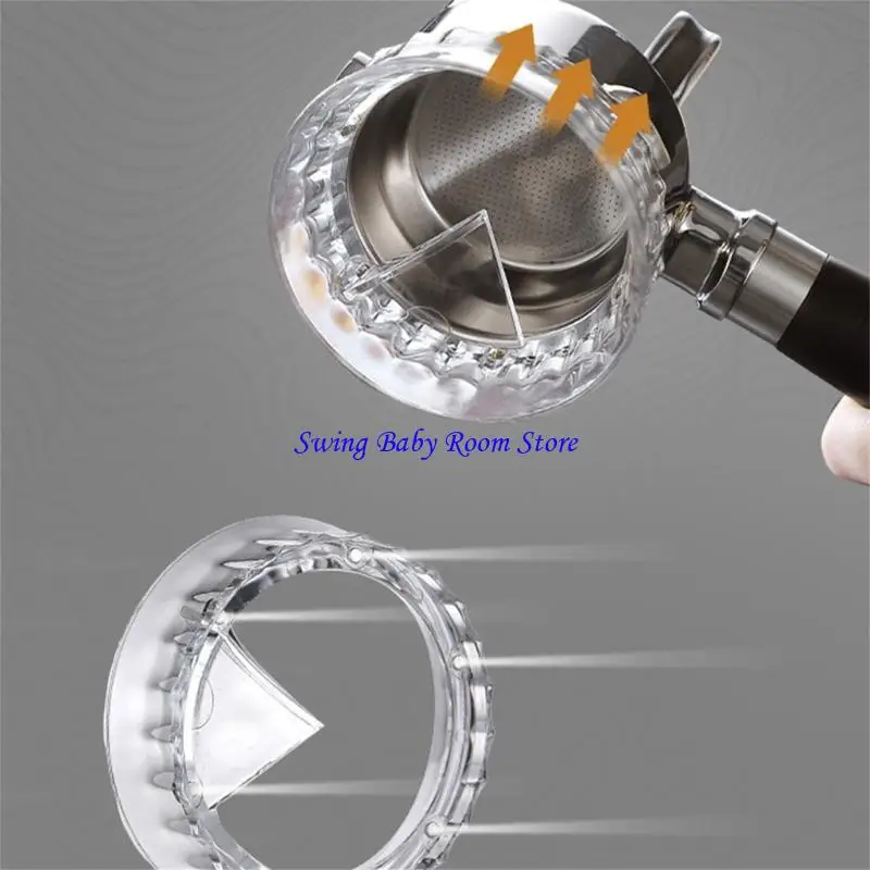 K1AD Dosing Funnel Dosing Rings Plastic Texture for Espresso Machines 51mm/58mm Portafilter Anti Splash Coffee Tool