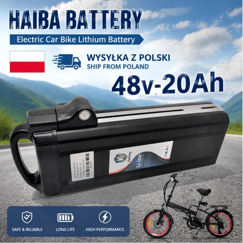 Neuer 20Ah Original Haiba 48V Li-Ion 18650 Akku mit Ladegerät und BMS-Schutzplatte für 750W-, 1000W- und 1500W-Motoren