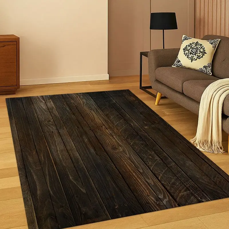 Retro Wood Grain Growth Ring Carpet Rug for Bedroom Living Room Sofa Playroom Doormat Home Decor,Kid Game Area Rug Non-slip Gift