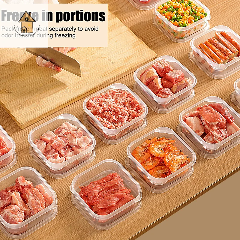 

1Pc Food Preservation Box Refrigerator Frozen Meat Vegetable Fresh-Keeping Box Transparent Kitchen Food Sealed Storage Organizer