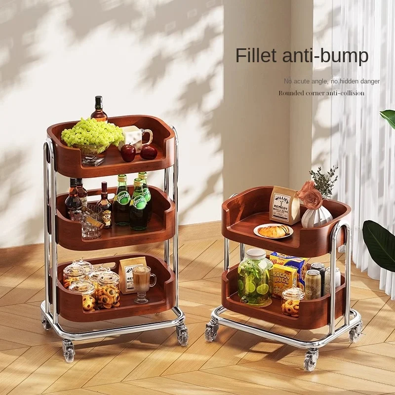 

Многофункциональная средняя древняя тележка для хранения, корзина для закусок, фруктов и овощей для гостиной, кухни, мобильный напольный шкаф для