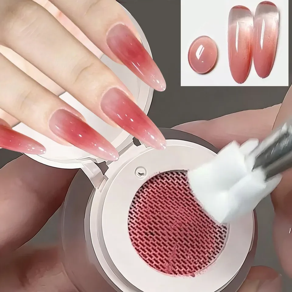 5ml Gel de Uñas Blanco Almohadilla para Degradado, Sin Capa de Inhibición, Esmalte en Gel para Degradado, Aura, Rubor y Mezcla #2g 2