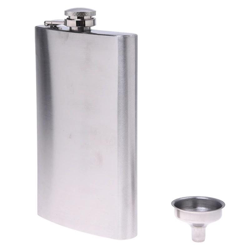 2X Whiskey Pocket 10Oz Hip Flask Liquor Alcohol With Stainless Steel Screw Cap