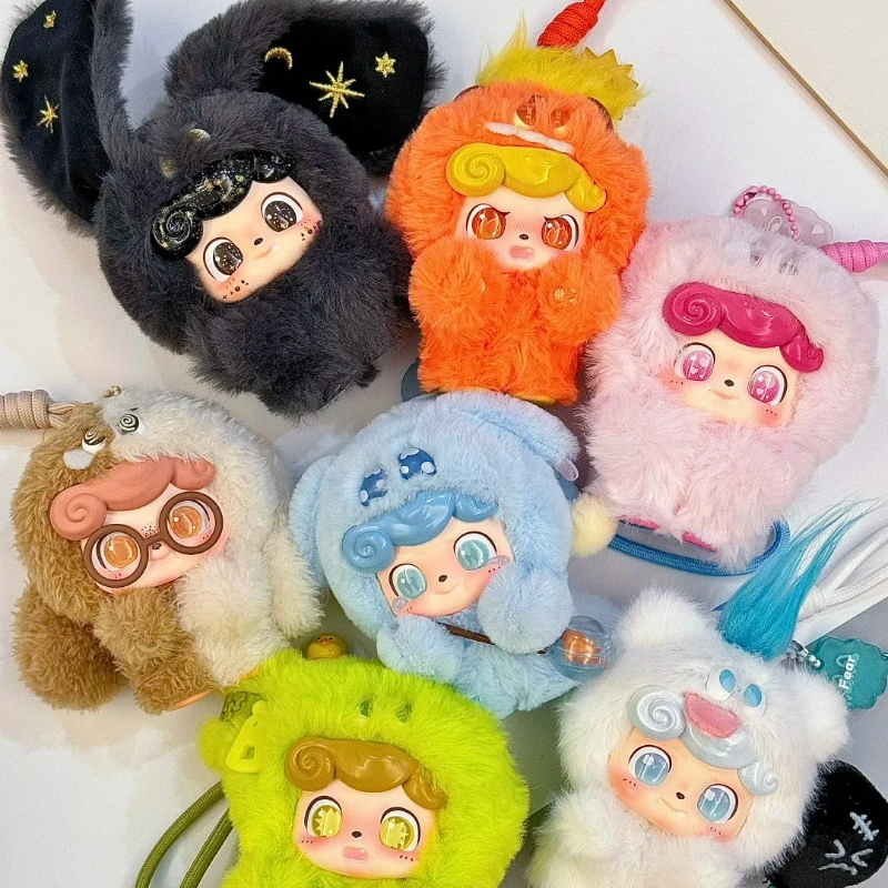 

Q.Kid Эмоциональные волосатые монстры серии, плюшевая слепая коробка, милая виниловая кукла с лицом, загадочная коробка, аниме-фигурки, игрушка, кулон, декор для девочек, подарок