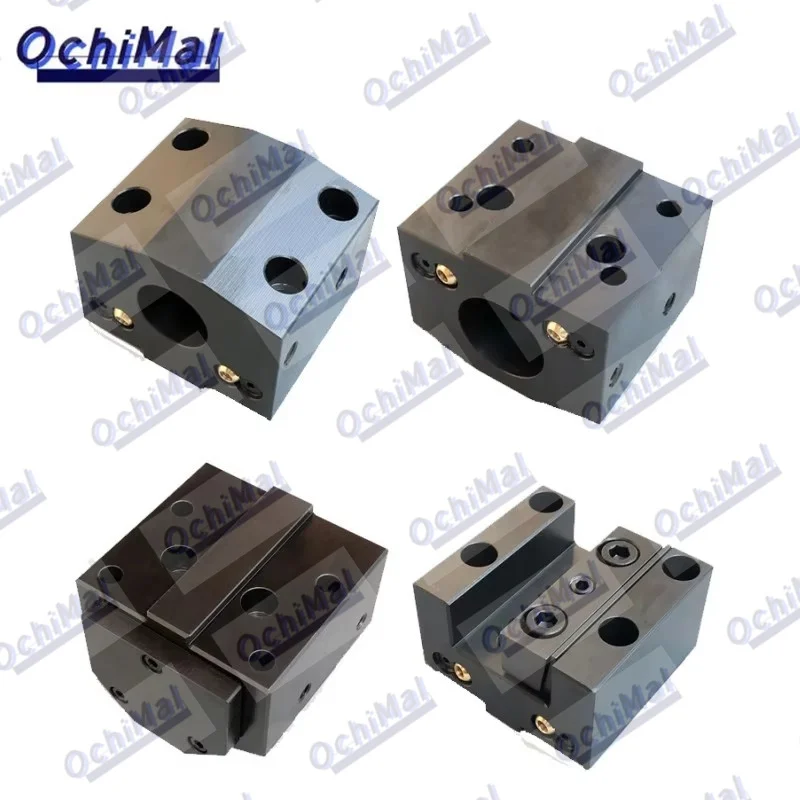 ieepo CNC Lathe Miniature Turret Tool Holder Block Machine Tool Turrets Boring Endface U-Drill Water Spray Slant Rail Lathe
