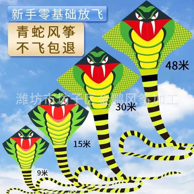 Kite Spring Summer Autumn Grassland Kite Breeze to Fly Children Adult Large Long Tailed Snake Tail Kites Outdoor Fun Sports