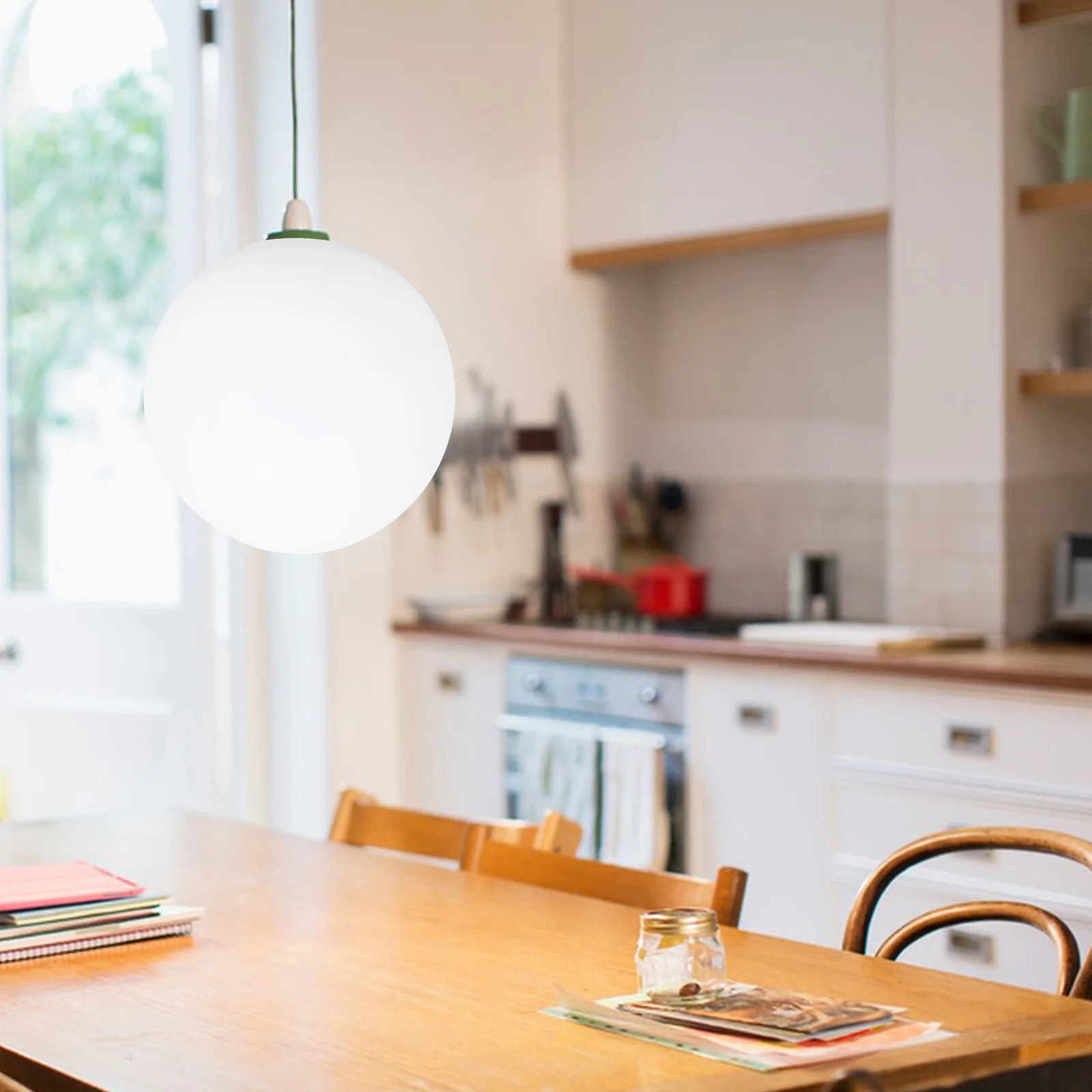 

Frosted Glass Lampshade Shades Fitter Opening Globe Modern Chandelier Mini for Bulb Small