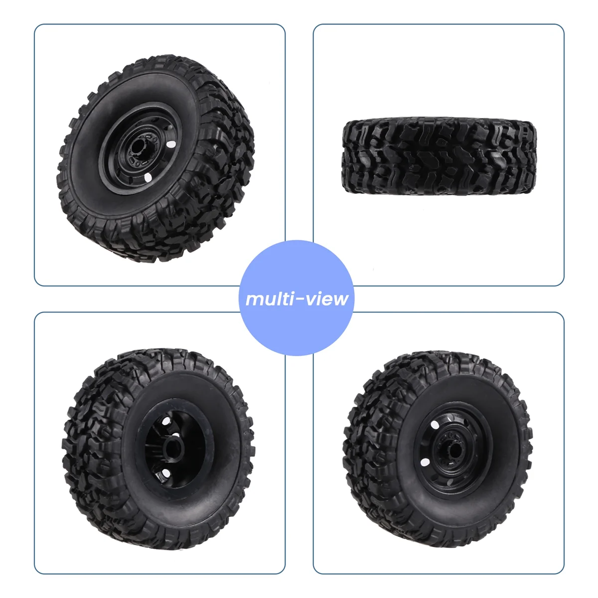 BAAA-4Pcs 65mm pneus roda para mn d90 d99s MN-90 mn91 mn98 mn99s wpl c14 c24 C24-1 c34 b14 b24 b36 rc peças de atualização do carro