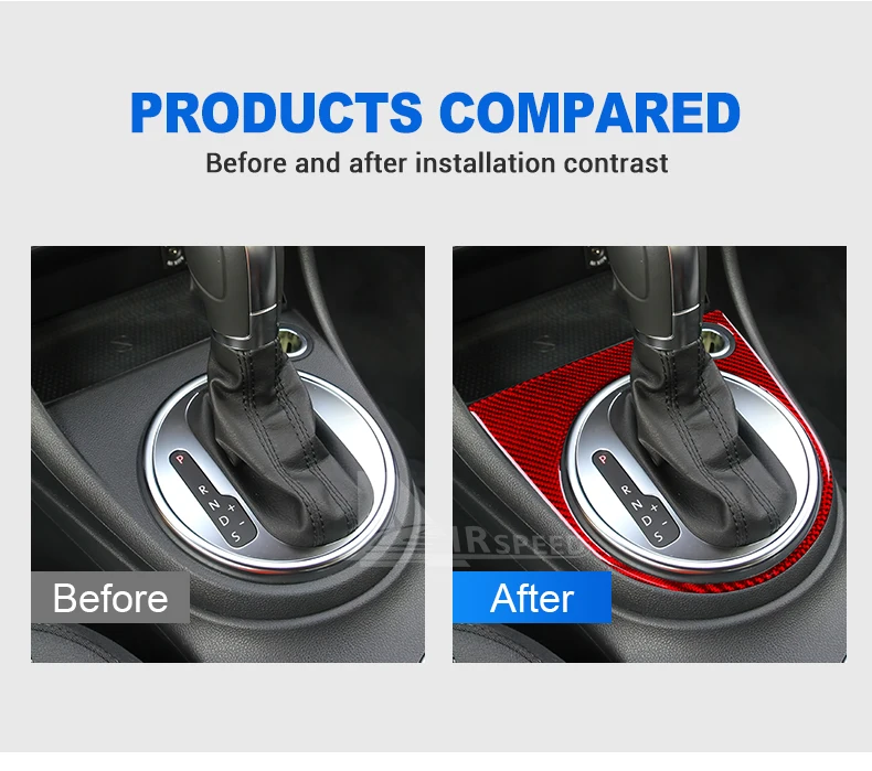 Real Soft Carbon Fiber Für Volkswagen Beetle 2012 2013 2014 2015 2016 2017 2018 2019 Auto Getriebe Shift Panel Aufkleber Zubehör – Detail 3