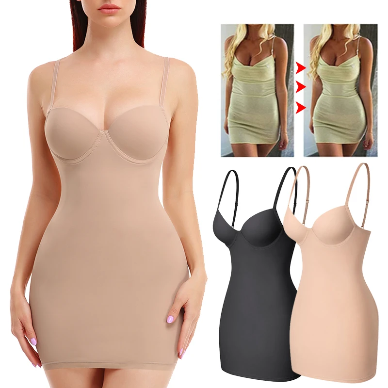 Women Seamless Bodysuit Built-In Bra Shapewear Tummy Control Slips Waist Trainer Full Body Shaper Slimming Underwear Corset