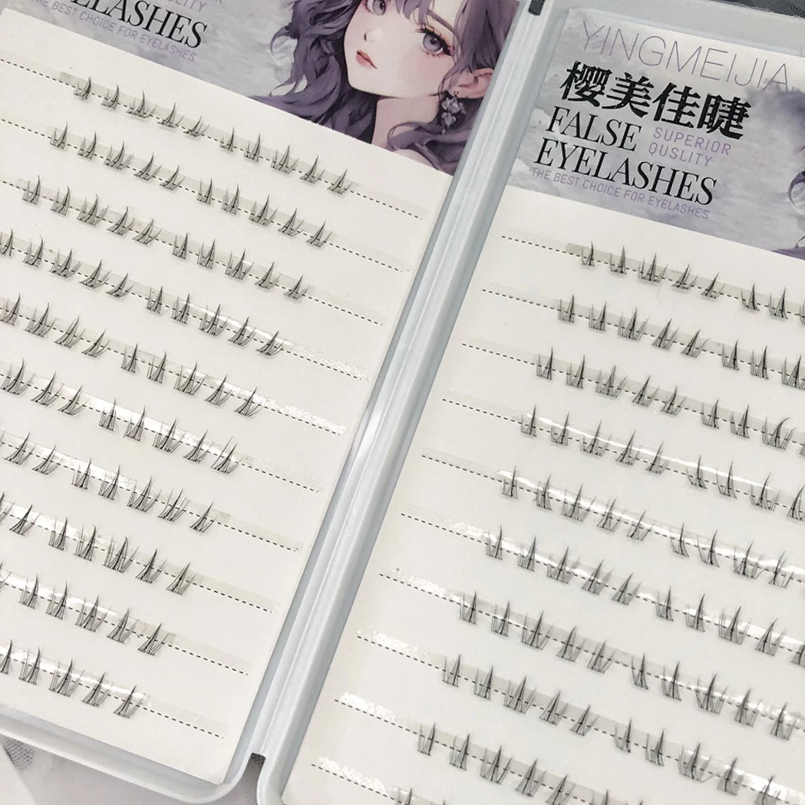 5-7mm 接着剤不要のつけまつげクラスター、自然なふわふわの下まつげ、女性用、毎日のデートや結婚式に