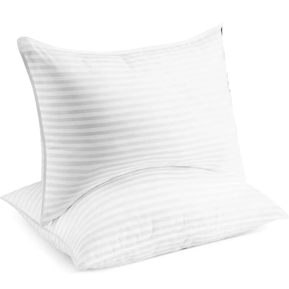 

Bed pillow standard/queen 2-piece set original down replacement sleeping pillow for back belly or side sleepersCamping Pillows