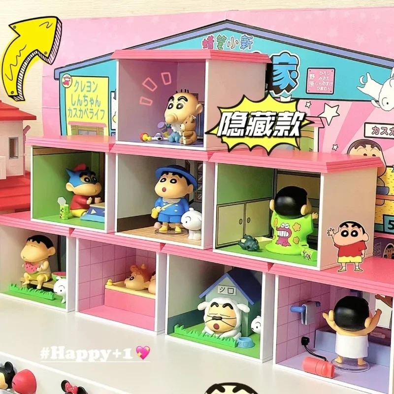 

52 игрушки Crayon Shinchan милые кавайные коллекционные куклы игрушки коробка модель игрушки украшение подарок на день рождения