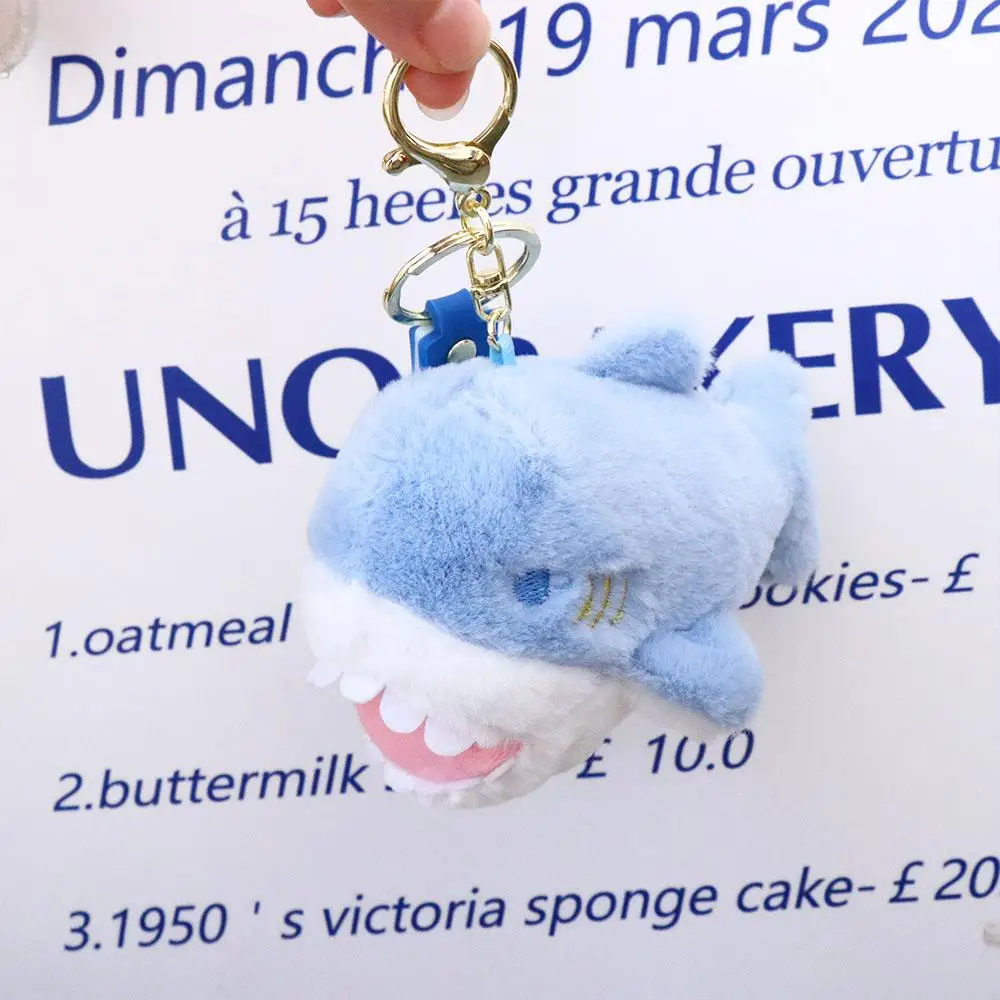 Gifts Simulation Shark Bag Hanging Bag Pendant Blue Shark Pendant Blue Shark Plush Keychains Plush Shark Keyring Plush Toy