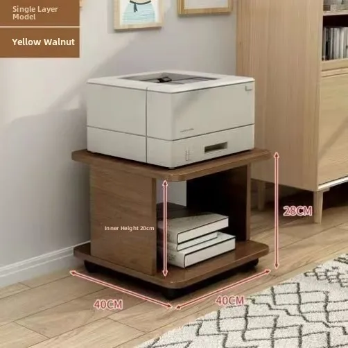 Office Printer Stand Mobile Floor-Mounted Copy Machine Support Rack Storage Shelf for Desktop Organization And Space Saving