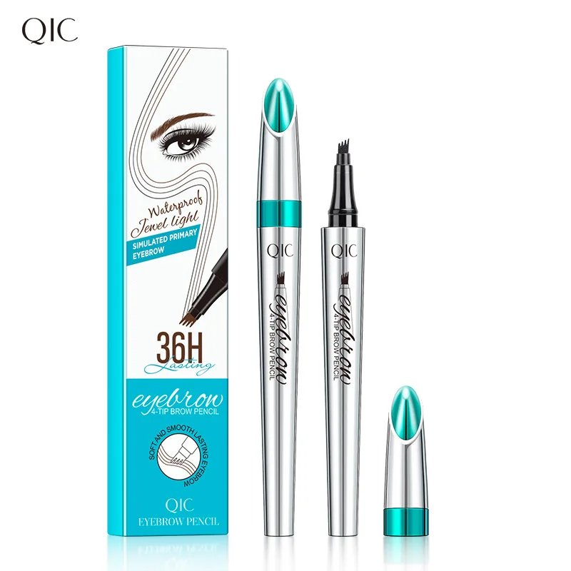 QIC 5สีดินสอเขียนคิ้วกันน้ำติดทนนานธรรมชาติป่าคิ้วปากกาเขียนคิ้วของเหลวแฟชั่นใหม่เครื่องสำอาง