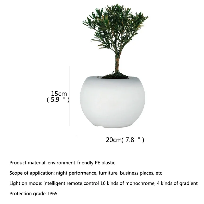 SEAN New Product 16 Colors Desk Lamp With Remote Control Waterproof IP65 Plant Pot USB Table Lights for Home Villa Decoration