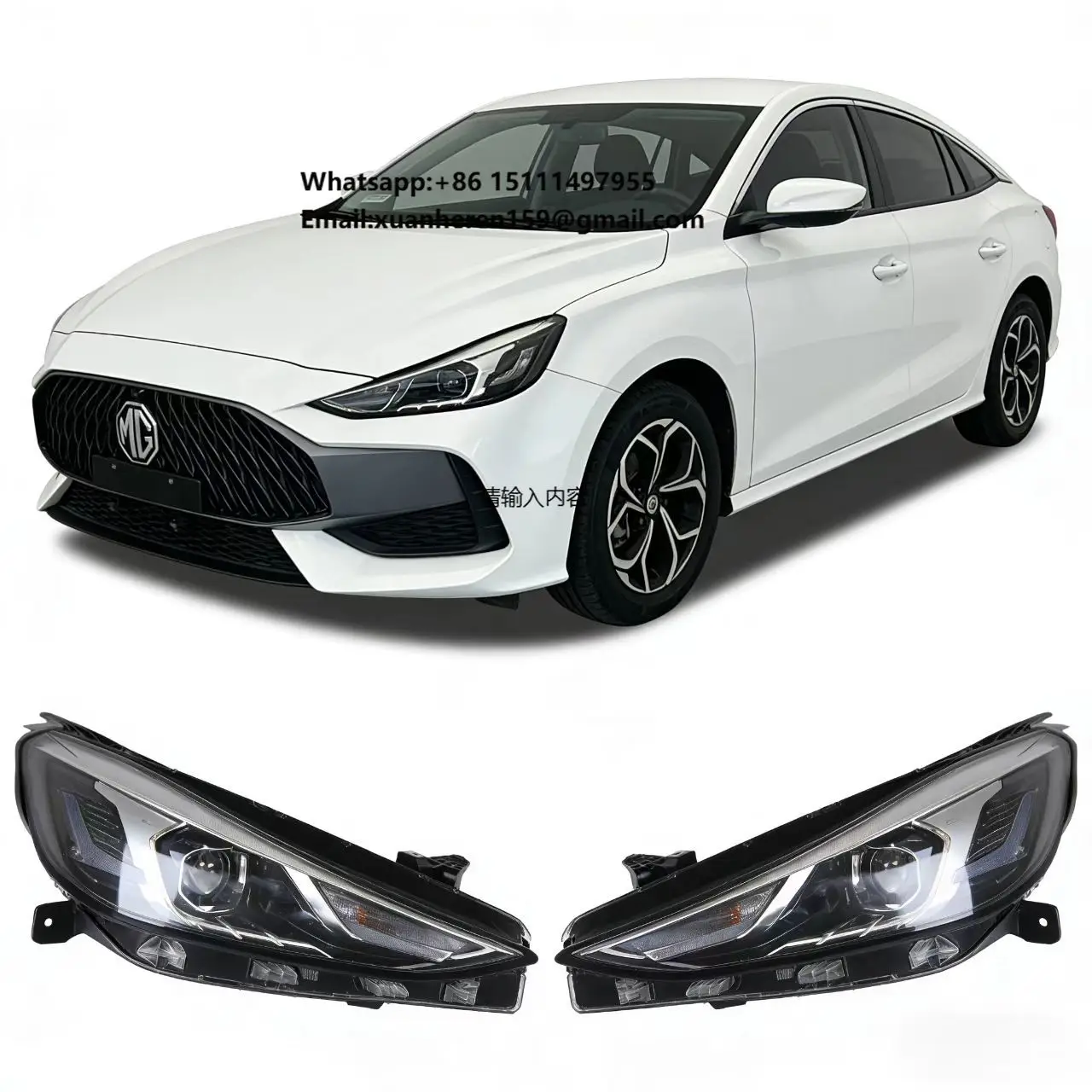 MG 5 ROEWE Car Headlight Assembly 2020-2023 12V New Warm White Kit 70W 4000 Lm 1 Year Warranty