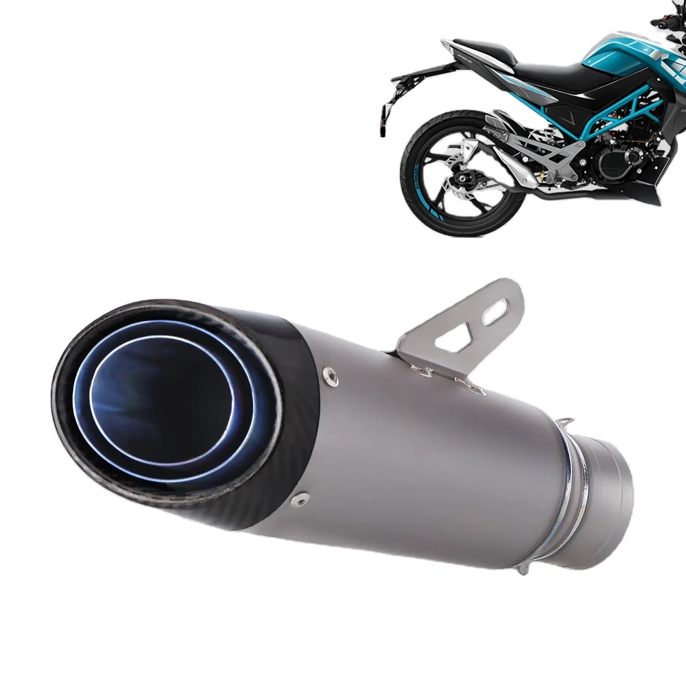 

Intelligent Library 51mm Racing Motorcycle Exhaust Muffler GP Project General Sports Bicycle Muffler New Situation Titanium Allo