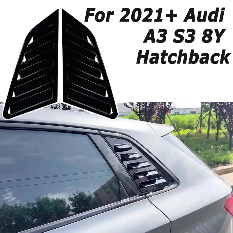 

Car Rear Window Louvers for 2021+ Audi A3 S3 8Y Hatchback Sportback Blind Shutter Exterior Tuning Car Accessories Aftermarket