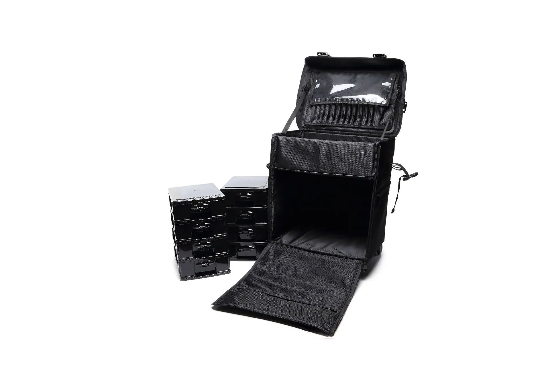 Venta directa personalizada de fábrica, carrito de nailon dos en uno para madre e hijo, estuche para cosméticos, correa para el hombro, bolsa de cosméticos de gran capacidad