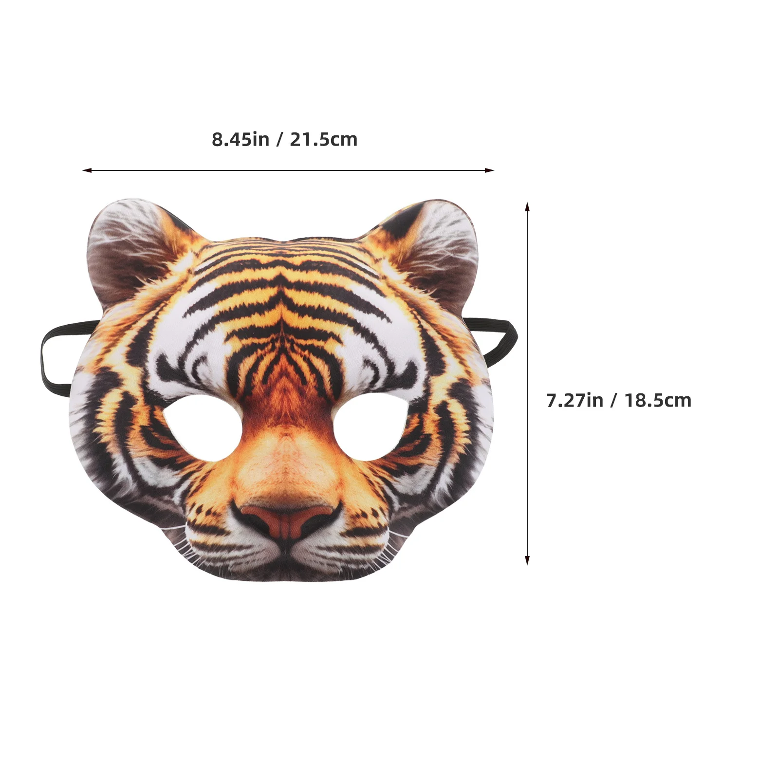 Eva Tiger Masker Half Gezicht voor Volwassenen Cosplay Carnaval Maskerade Kostuum Foto Prop Tijger Gezichtsmasker