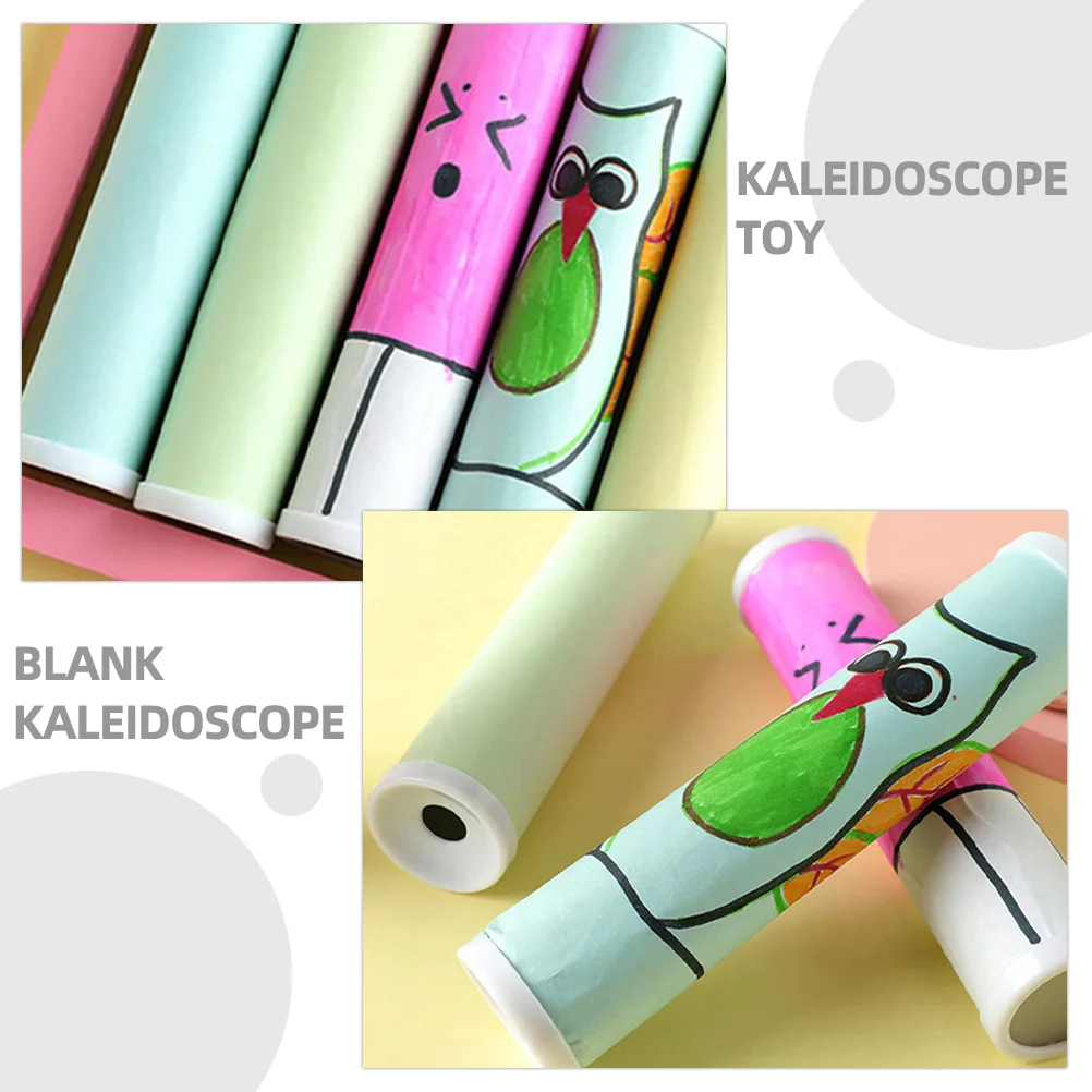 5 Pcs Prism Toy Stickers Party Playthings Painting Kaleidoscope Polygonal Mirror Kids Plastic DIY Child for