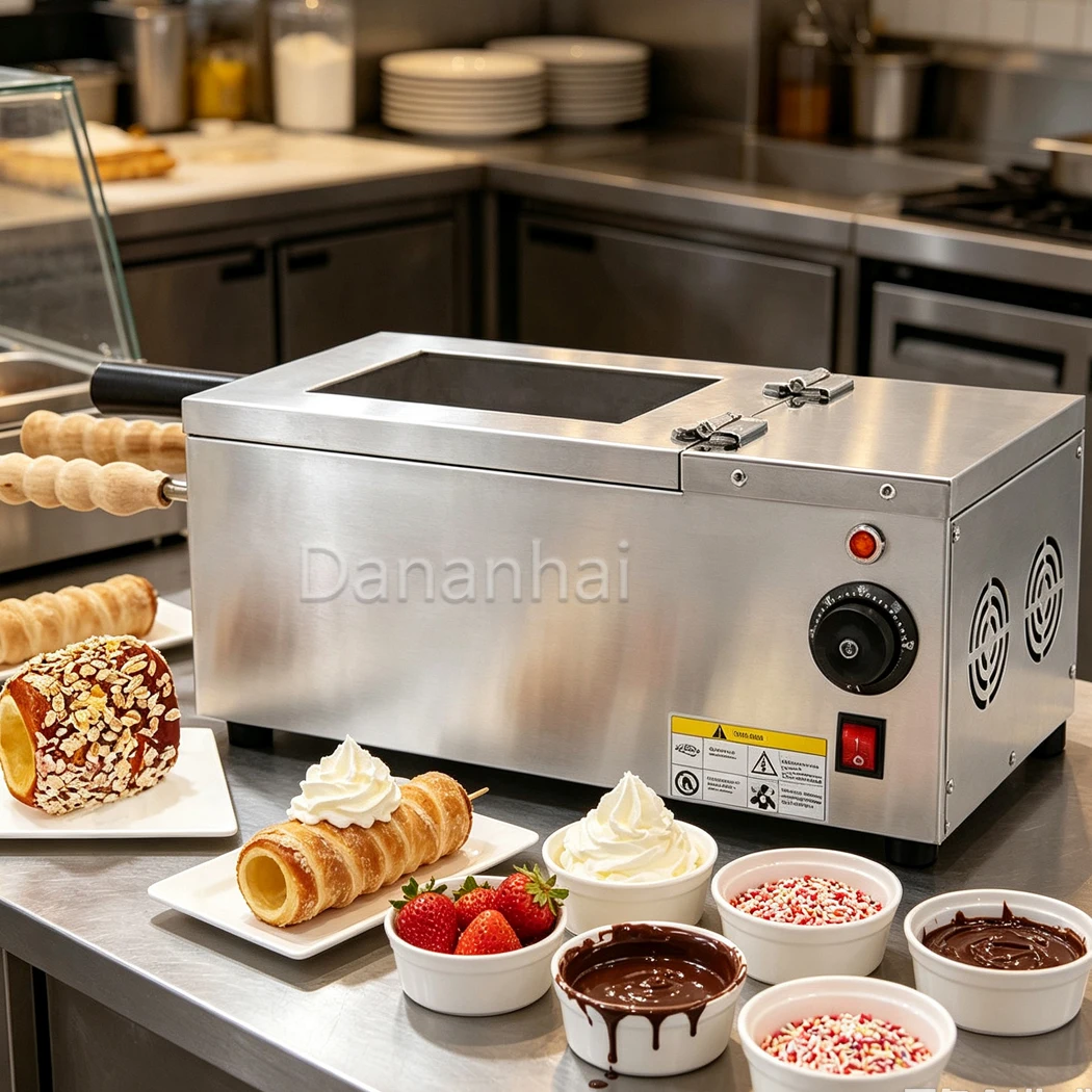 Chimney Cake Pastry Maker Machine Commercial Kurtos Kalacs Oven For Street Snack Retail Shop