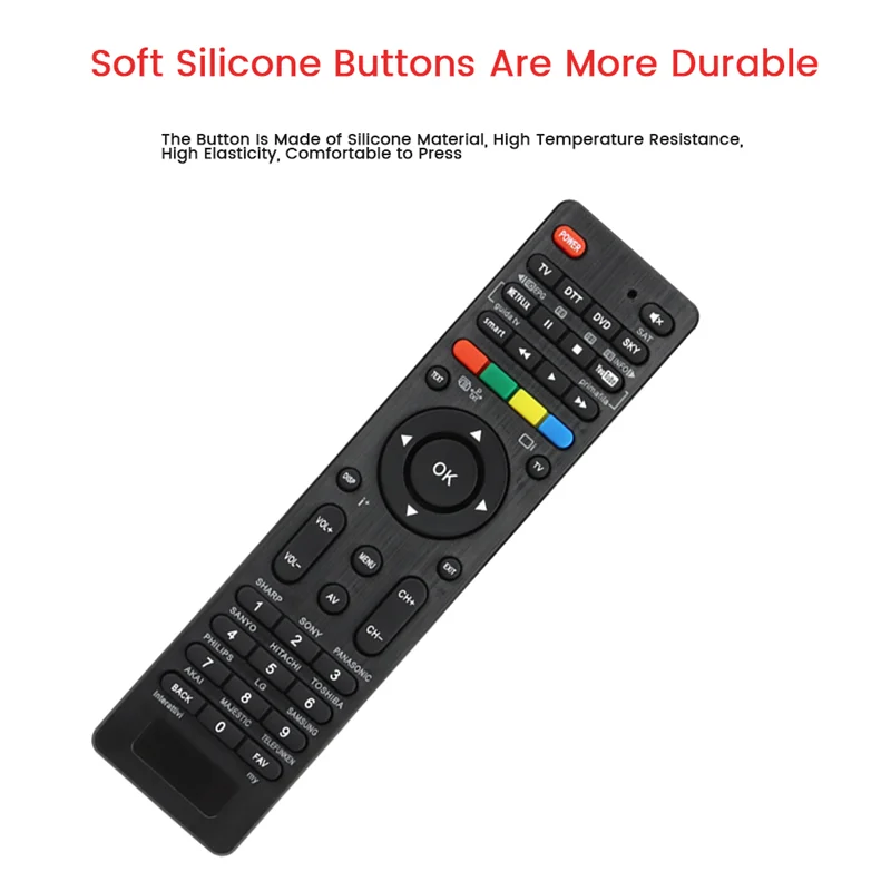 4 in 1 Universal Remote Control for TV DTT DVD SKY One-Key Search Automatic Matching