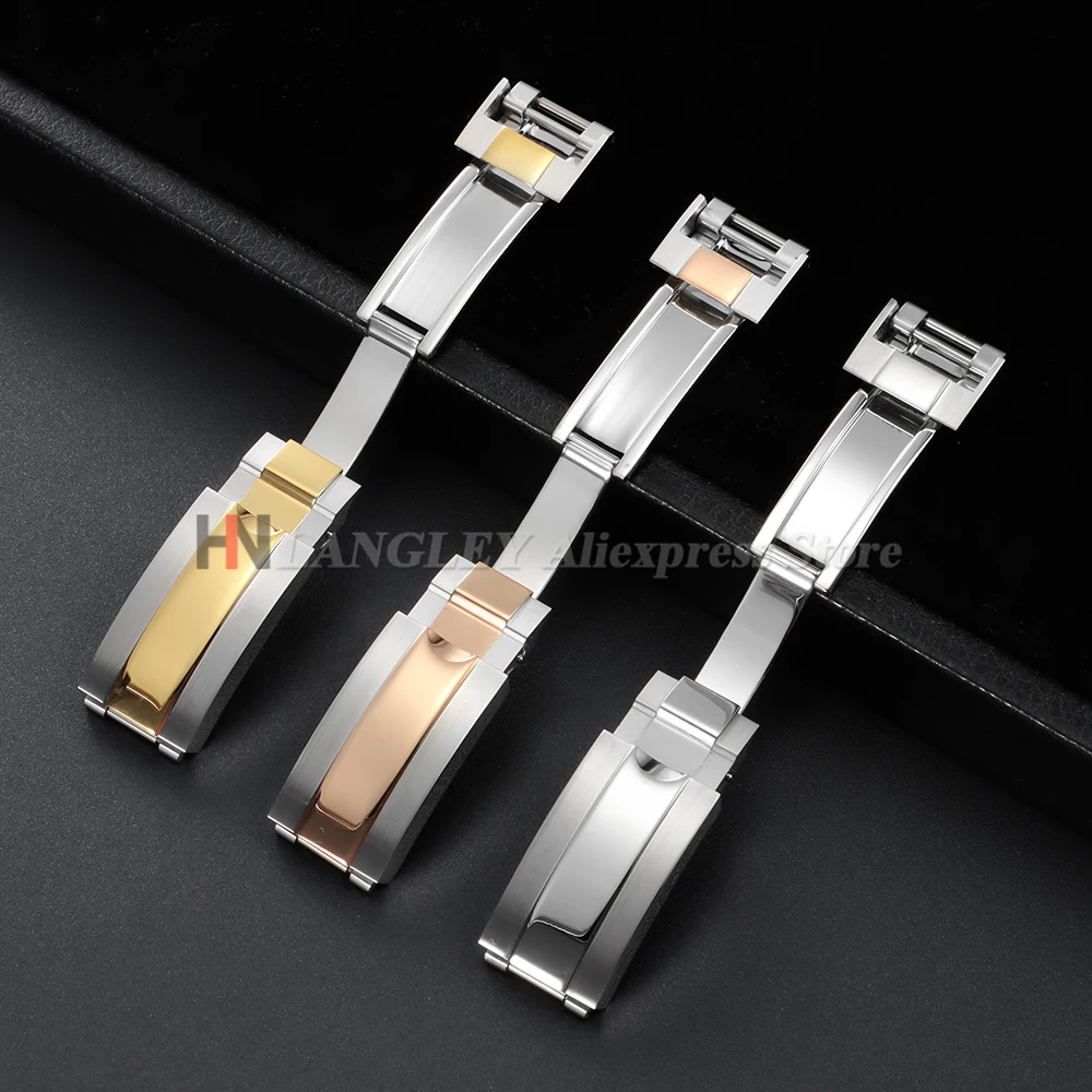 롤렉스 DAYTONA SUBMARINER GMT Date-just Yacht-Master 빠른 조정 버클 9mm * 9mm 용 고급 316L 스테인레스 스틸 시계 밴드 걸쇠