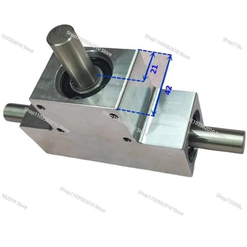 

90° Corner Spiral Bevel Gear Reducer 1:1 Ratio 15mm Single Dual Output Shaft Commutator Box