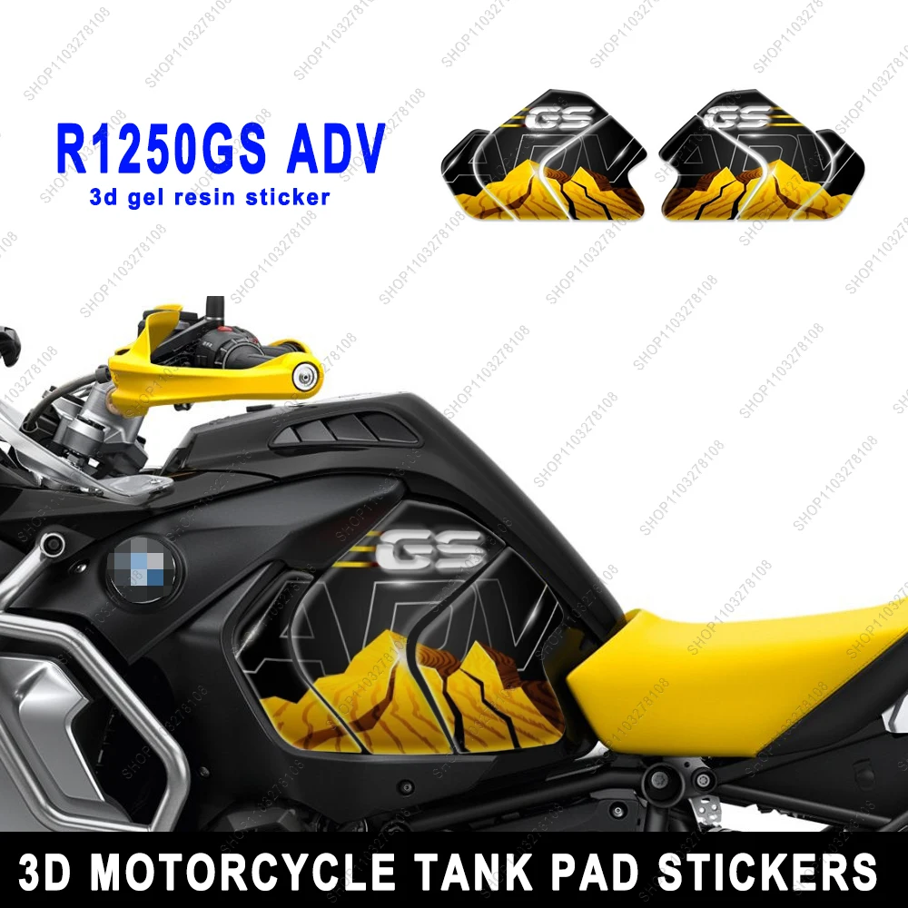 For BMW R 1250 GS r1250gs ADV 2018/2023 Motorcycle fuel tank pad kit Protection Sticker Fuel Oil 3D gel Resin Stickers kit