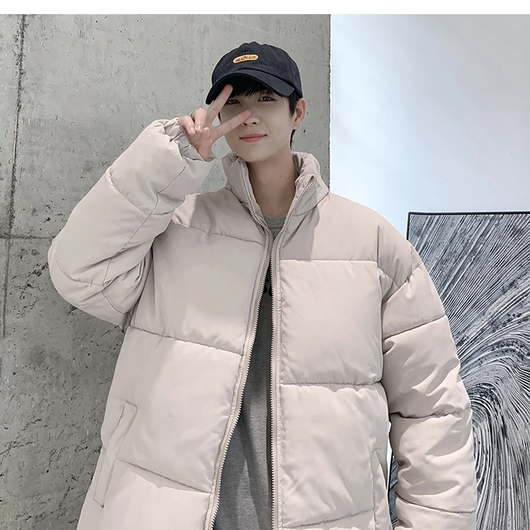 Men's Oversized Thick Jacket Cotton-Padded Coats Autumn Streetwear Parkas Solid Winter Warm Down Jacket Outwear Top 5XL Clothing