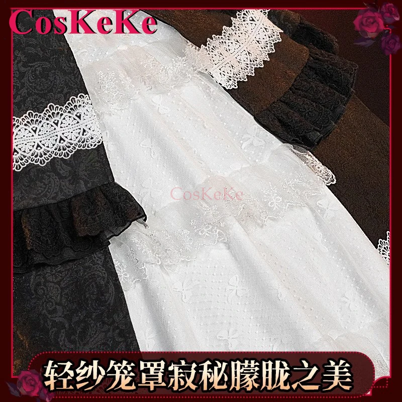 CosKeKe Tokisaki Kurumi Cosplay Anime DATE A LIVE Kostüm Elegantes wunderschönes Lolita-Kleid Aktivität Party Rollenspiel Kleidung S-XL