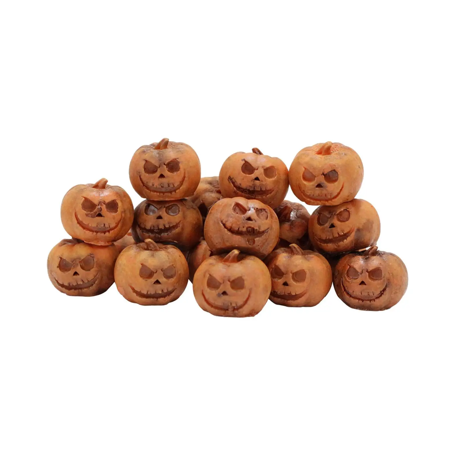 Figurine di zucca in miniatura 20x decorazioni di Halloween per il cortile della tavola di casa